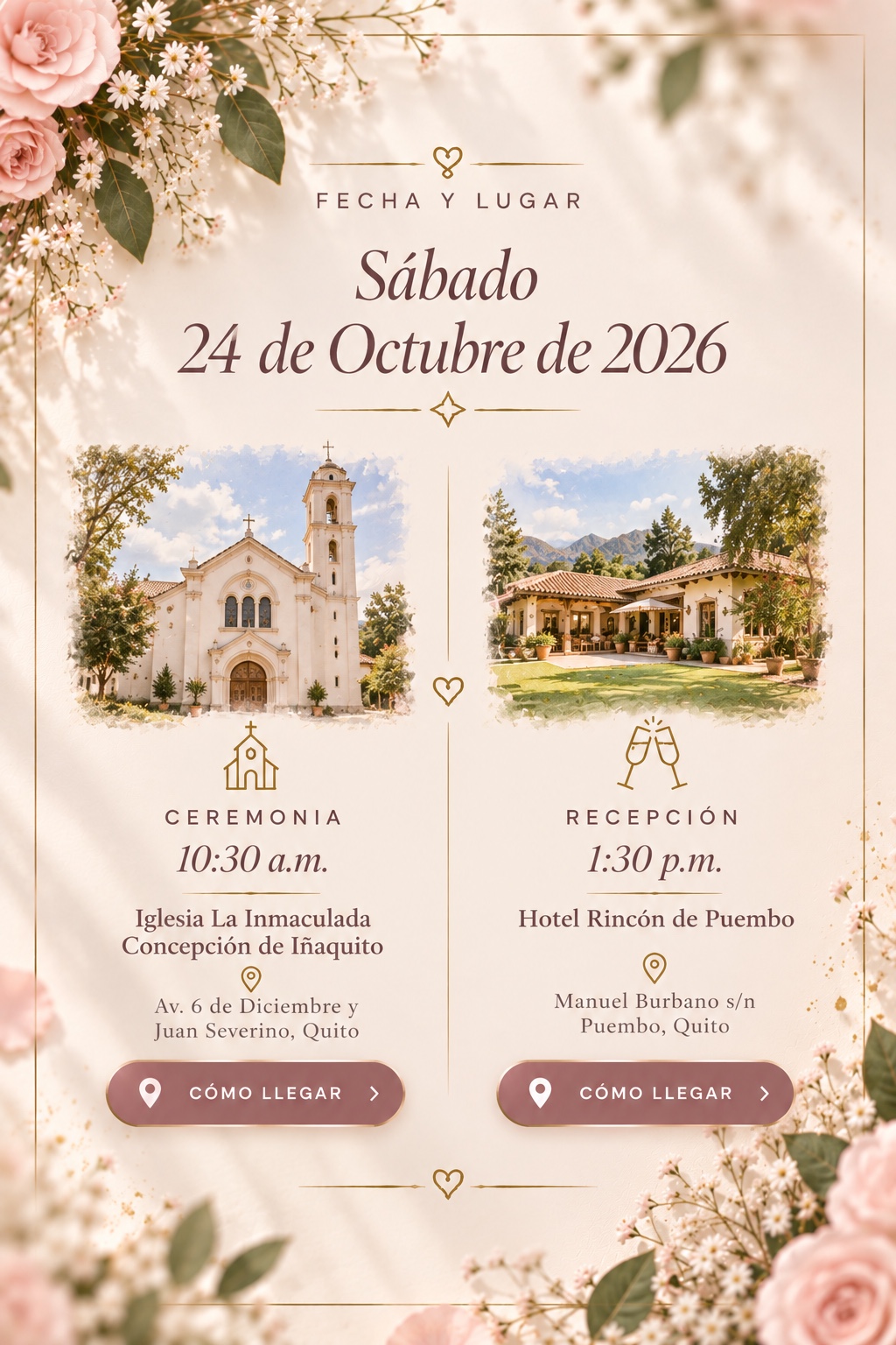 Lugar de ceremonia y recepción